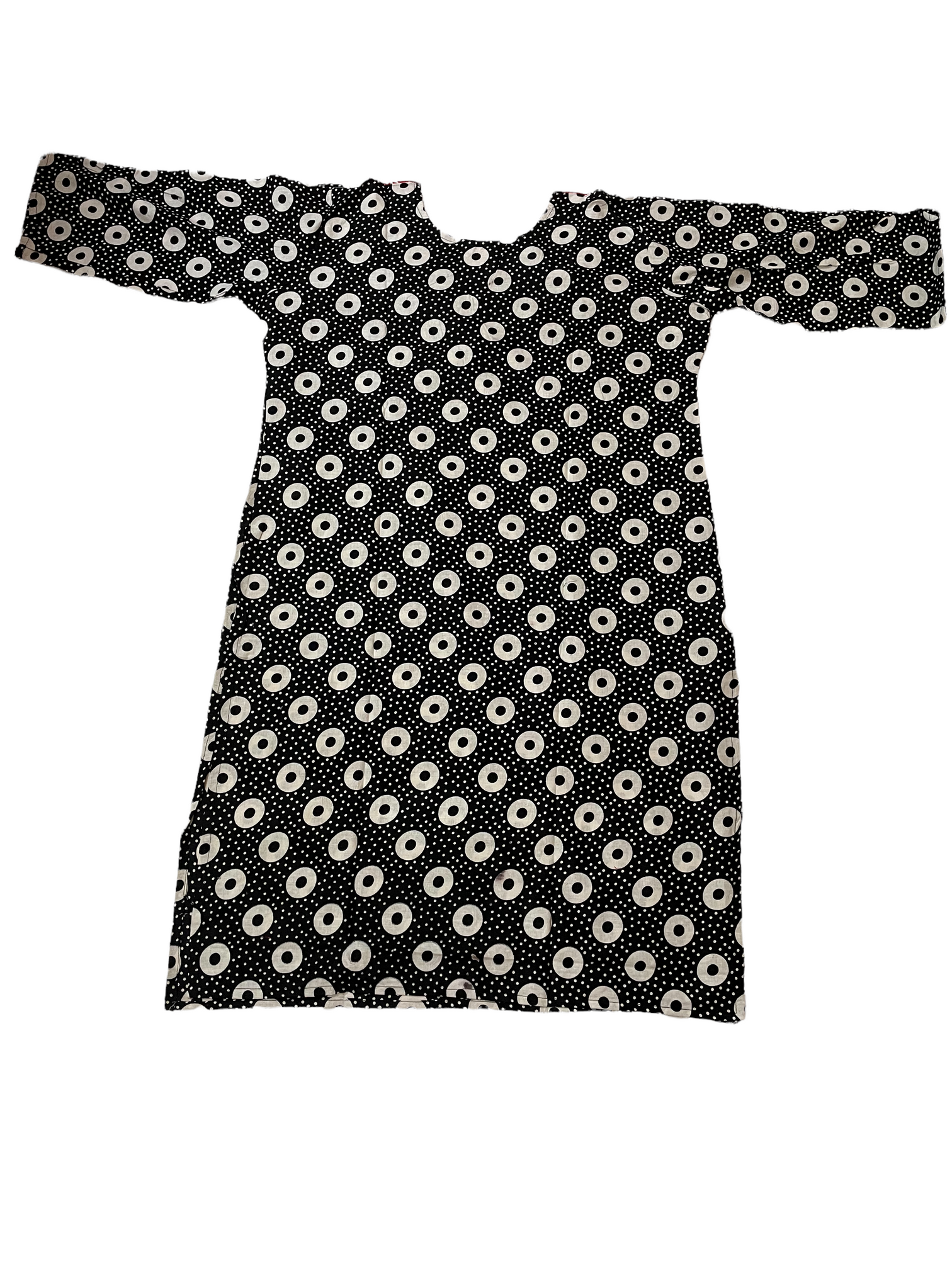 Pure Cotton Black Colour Kurti With 3 Quarter Sleeve