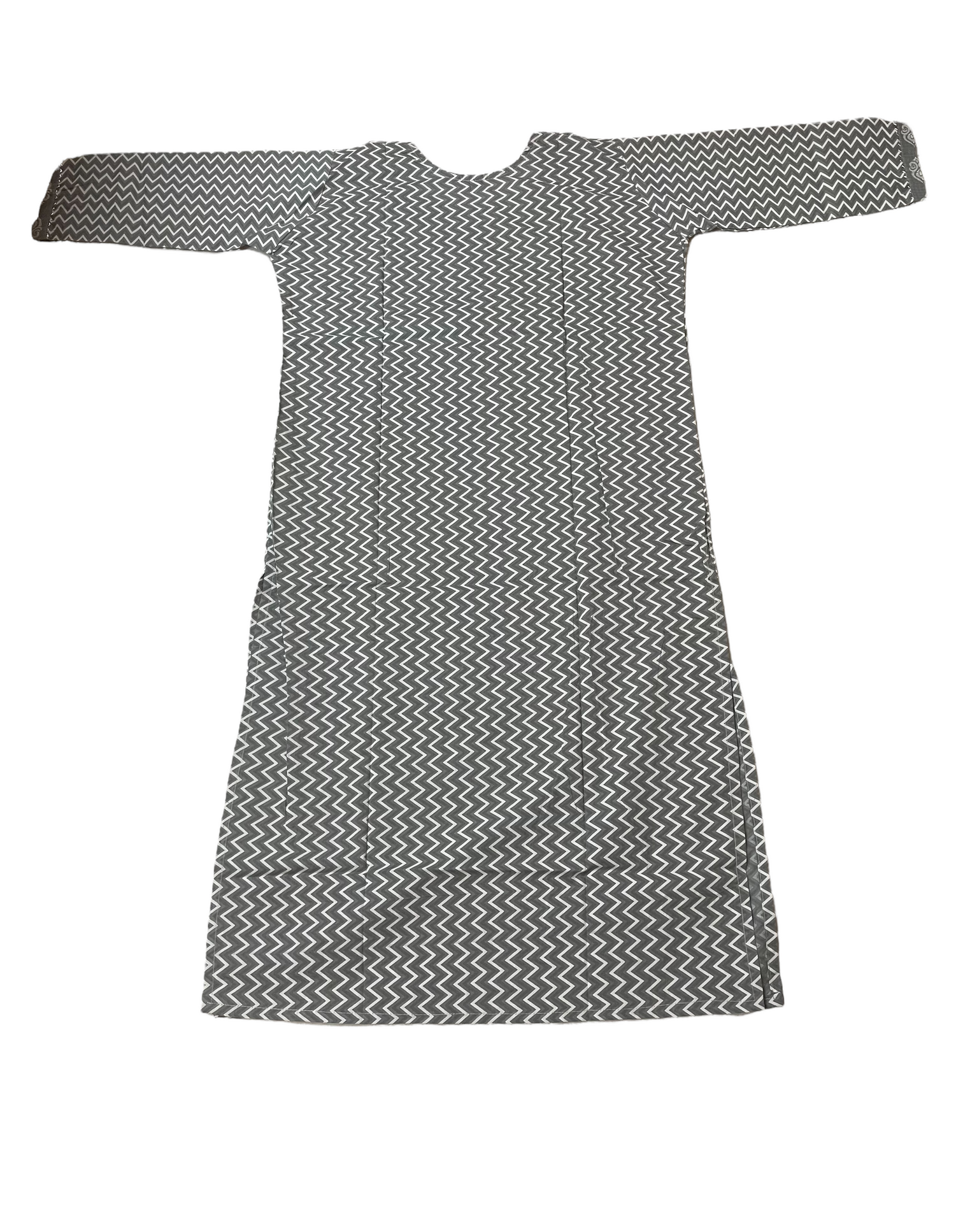 Pure Cotton Grey Colour Kurti (3 Quarter Sleeve)