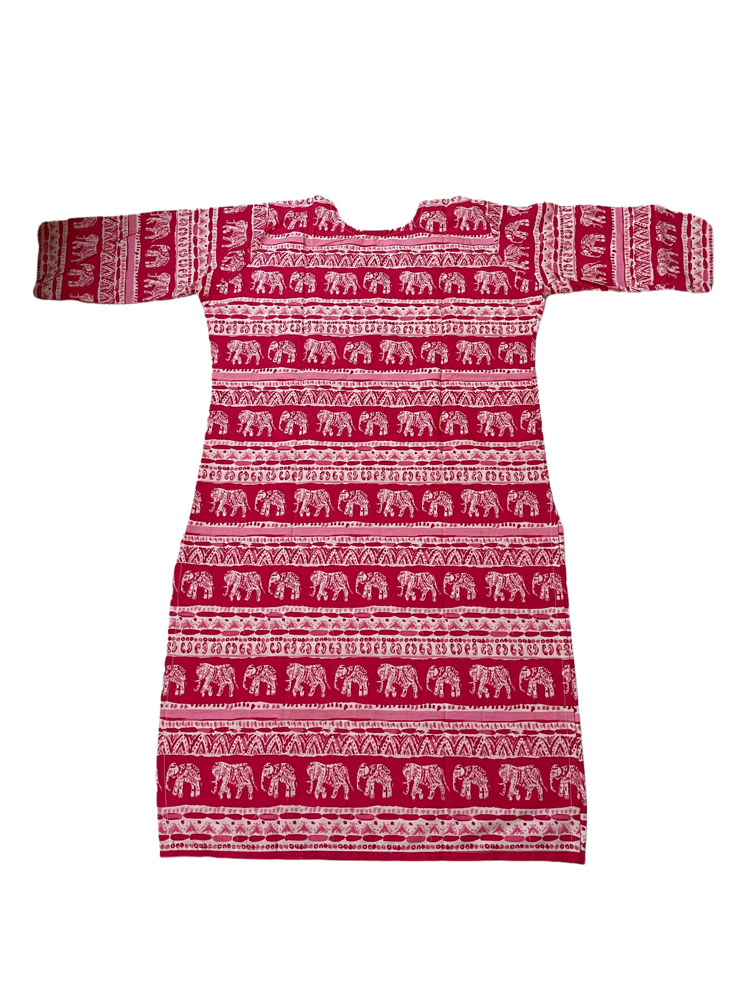 Pure Cotton Pink Colour Kurti (3 Quarter Sleeve)
