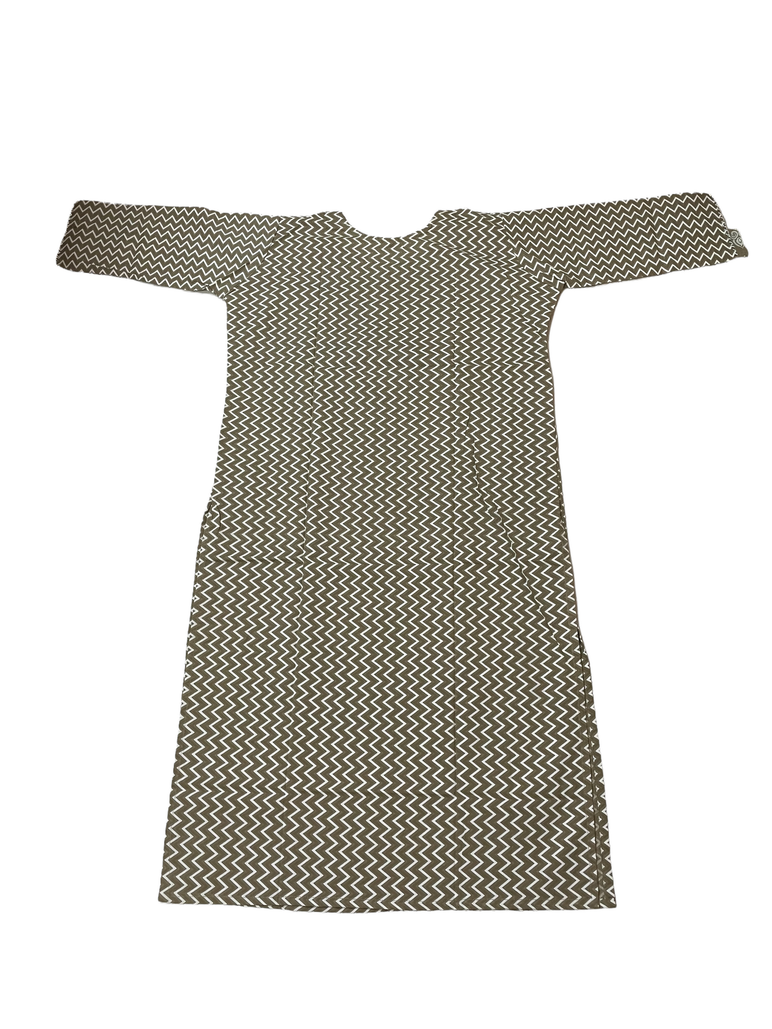 Pure Cotton Grey Colour Kurti (3 Quarter Sleeve)