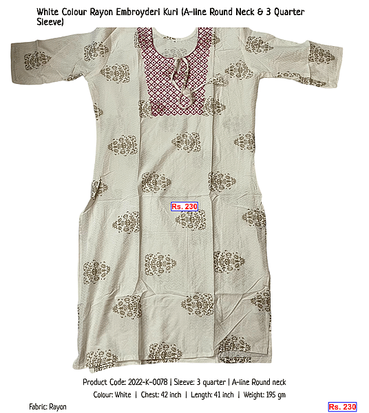 222-white-colour-rayon-embroyderi-kuri-a-line-round-neck-3-quarter-sleeve | Rs. 230