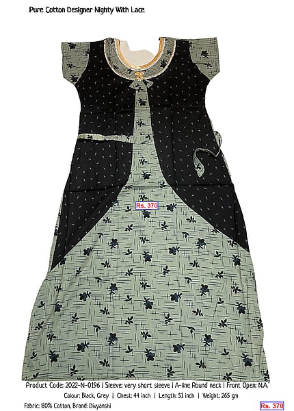 434-pure-cotton-designer-nighty-with-lace | Rs. 370